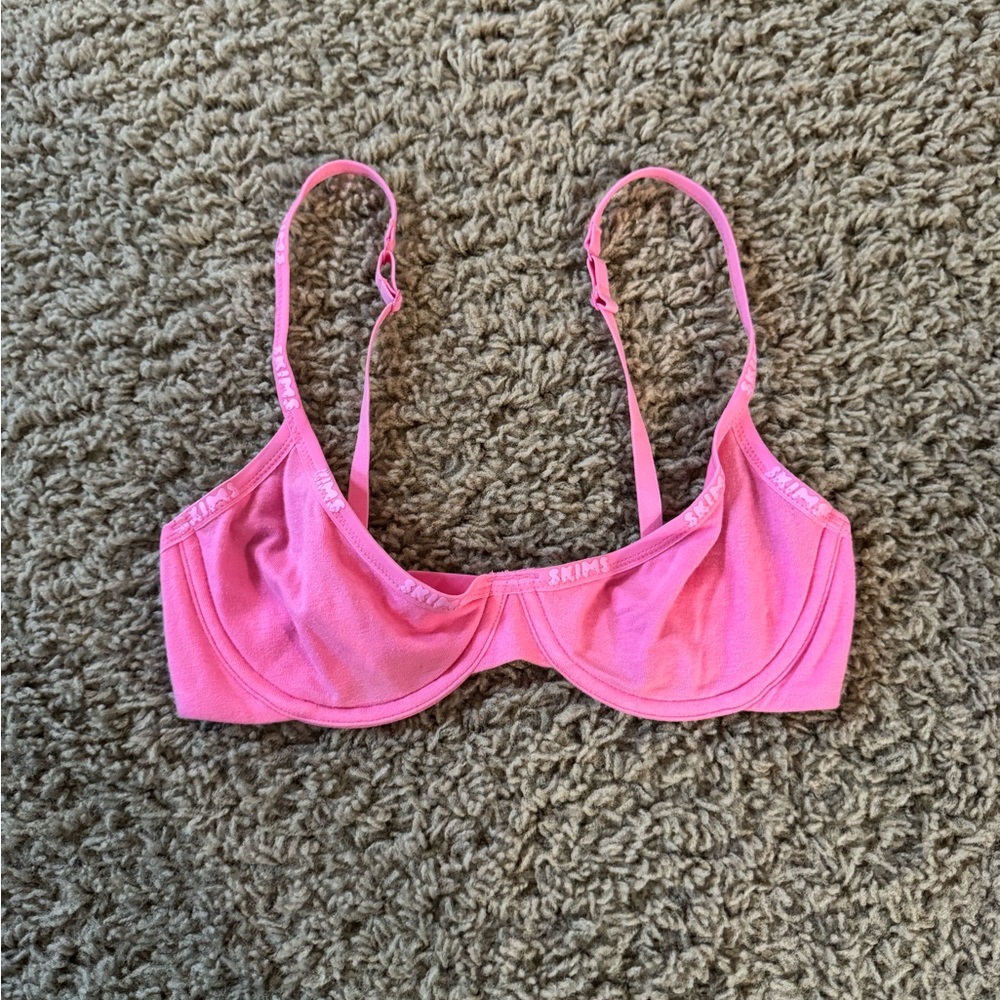 Skims Cotton Logo Underwire Demi Bra